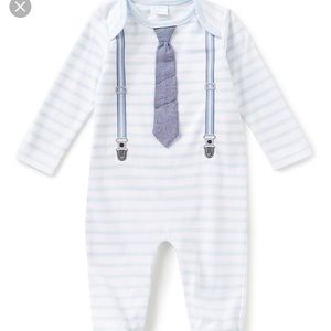 Edgehill Collection mock suspenders footie